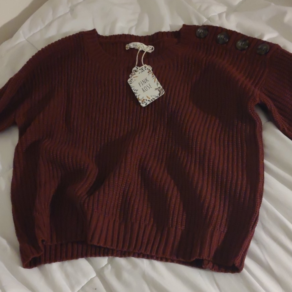 New burgundy sweater